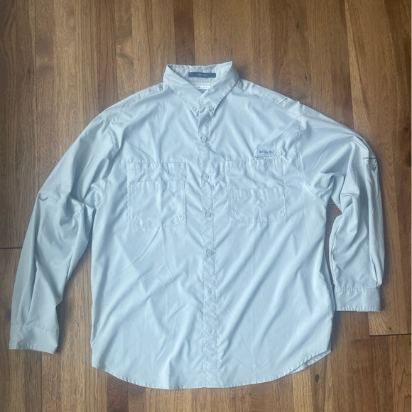 Columbia Men’s PFG Tamiami Long Sleeve Shirt Sz XL UPF 40 Fishing Lightweight - Picture 5 of 15